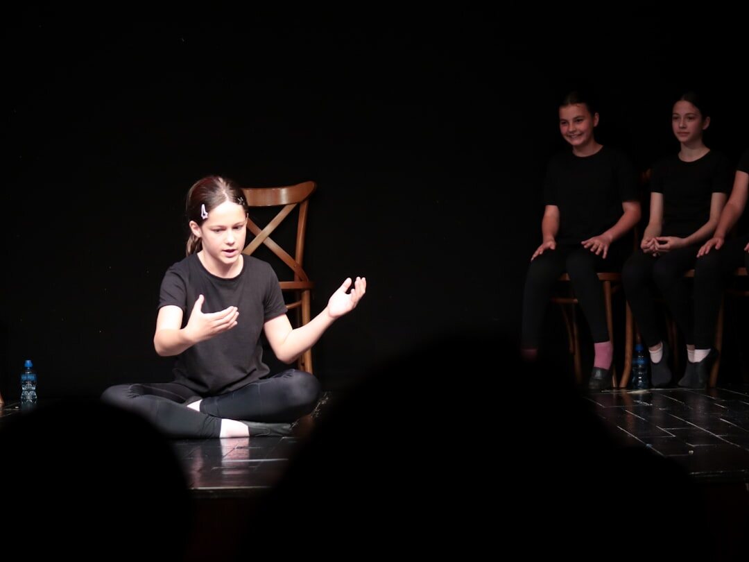 actress on theater stage