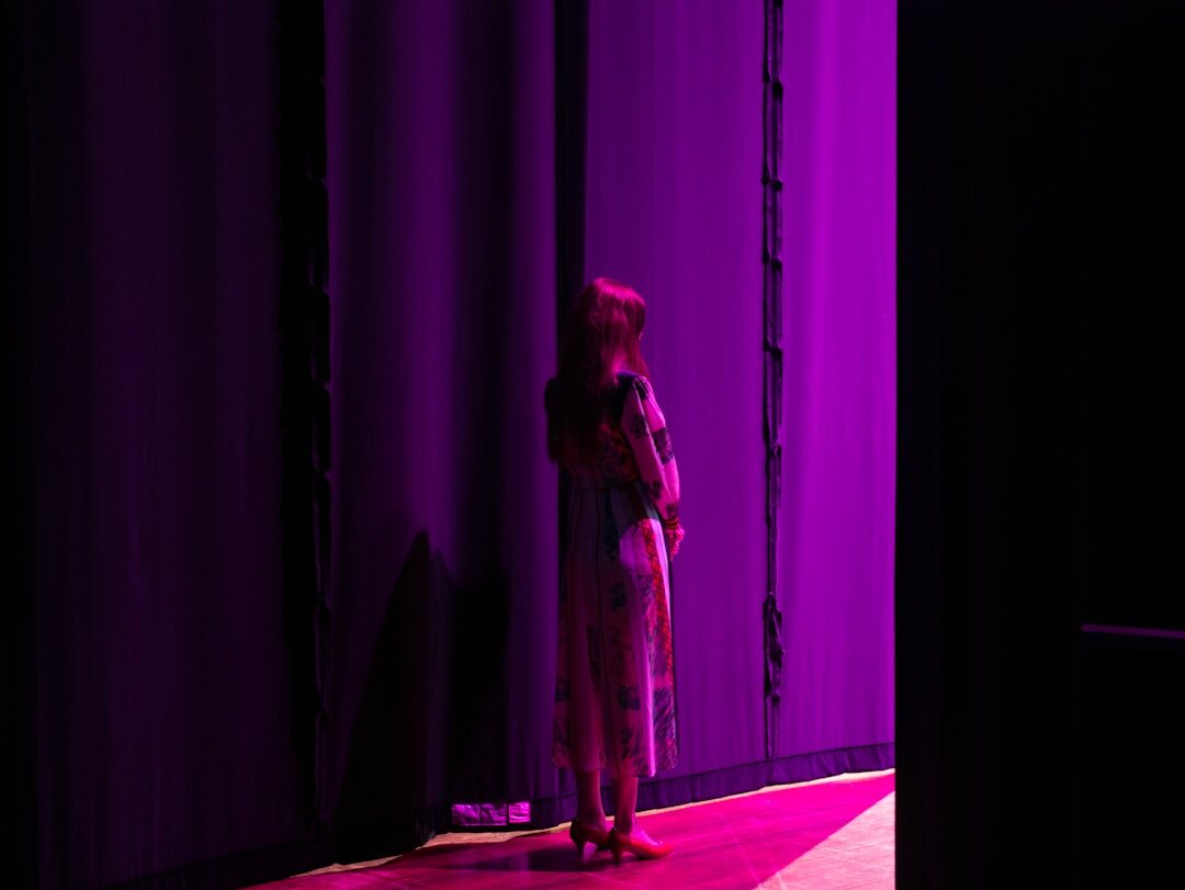 actress on theater stage
